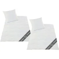 Delindo Lifestyle Bettdecke + Kopfkissen Set Dream, 135x200 mit Kissen 80x80, Sommer dünn leicht, atmungsaktiv, Allergiker geeignet