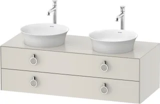 Duravit White Tulip Konsolenwaschtischunterbau wandhängend Nordic Weiß Seidenmatt 1300x550x408 mm -  WT4993B39390010