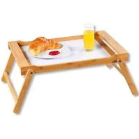 KESPER® Tablett Bett-Tablett, Bambus, MDF, (1-tlg), mit ausklappbaren Füßen