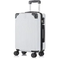 YONSLY Hartschalen-Trolley Reisekoffer ABS Hartschalen Trolley, Rollkoffer Handgepäck, 4 Rollen, Sicherheitsschloss, Weichem Gummigriff,56/66/76 cm, 45/69/99 L