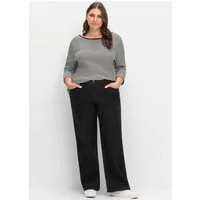 Sheego Bequeme Jeans Weite Jeans ELLA für kräftige Oberschenkel und Waden