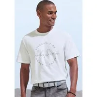 John Devin T-Shirt Rundhalsshirt mit Print aus reiner Baumwolle