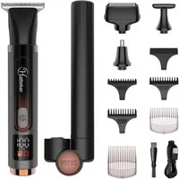 HATTEKER Körperrasierer HT-6198, Bartschneider Rasierer Nasenhaartrimmer, 4-in-1-Set