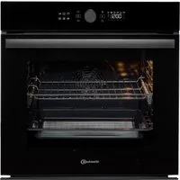 BAUKNECHT Einbaubackofen BBI4S8HM1SK, mit 1-fach-Teleskopauszug, Hydrolyse, 310°C Pizza-Funktion – wie frisch aus dem Steinofen, AirFry-Funktion