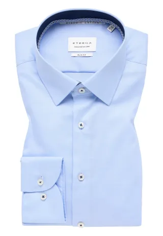 ETERNA - Hemd Twill Langarm hellblau - Gr. - 38/Langarm - 67cm