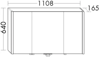 Burgbad Sp.-Schr.Sys30 PG1 Aqua 640x1108x165 Sys30 PG1 Aqua, SPRY110R320 SPRY110R320