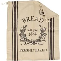 Birkmann Brottasche FRESHLY BAKED, 38 x 45 cm, Braun, Beige, Baumwolle, Kordelzug zum Verschließen
