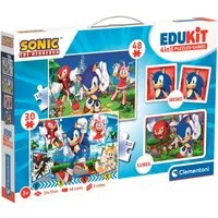 Clementoni® Puzzle Edukit, 4n1, Sonic, 78 Puzzleteile, Made in Europe