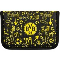 BVB Federmäppchen BVB Schüleretui gefüllt mit Buntstifte Spitzer Radiergummi Lineal