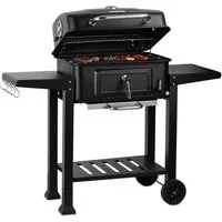 BBQ-Toro Holzkohlegrill Holzkohle Grillwagen mit höhenverstellbarer Kohleschale, Holzgrill