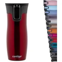 CONTIGO Isolierflasche Contigo Thermobecher West Loop Edelstahl Isolierbecher 470 ml Fb. Red