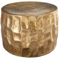 riess-ambiente Couchtisch ORGANIC ORIENT Ø55cm gold (Einzelartikel, 1-St), Wohnzimmer · Metall · rund · Hammerschlag 3D-Design · handmade