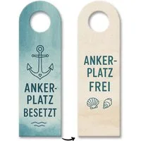 speecheese Dekohänger Anker maritim Türhänger 3er Set Ankerplatz besetzt frei