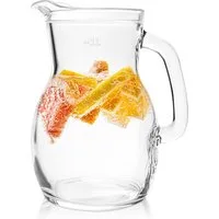 KONZEPT Wasserkrug 1L aus Glas – Robuster Glaskrug mit bequemem Griff, (1-tlg), Ergonomischer Griff, Füllstandsanzeige, Spülmaschinenfest