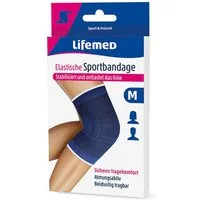 LifeMed Kniebandage Lifemed Sportbandage Kniestütze elastisch Größe M