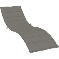 vidaXL Sitzauflage Sonnenliegen-Auflage Melange Dunkelgrau 200x50x4 cm Stoff, (1 St)