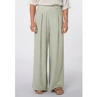SUBLEVEL Stoffhose Leichte Sommerhose aus Viskose-Mix Weite Viskosehose mit eleganten Bundfalten