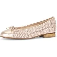 Gabor Ballerina Blockabsatz, Businessschuh, Schupfschuh in runder Form