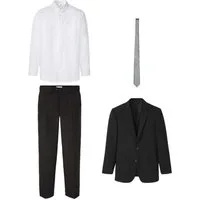 bonprix Anzug (Set, 4-tlg) festlicher Stil, bequeme Passform, aus Polyester und Baumwolle