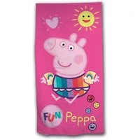 BERONAGE Strandtücher Peppa Wutz Pig Badetuch Beach Fun 60x120 cm, 100% Baumwolle (1-St), Frottee in Velours-Qualität