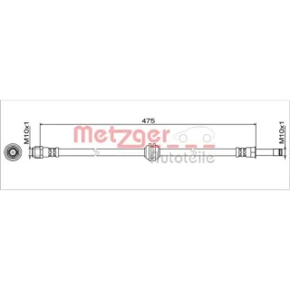 Metzger Bremsschlauch vorne Mercedes Evito Marco Vito