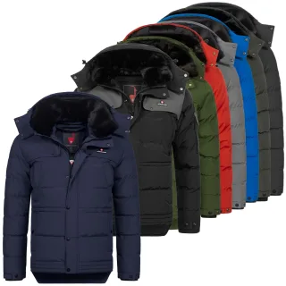Höhenhorn Adamelo Herren Winter Jacke Quilted Steppjacke Gefüttert Winterjacke XL / Schwarz