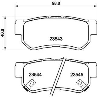 Hella Bremsbel?ge hinten Hyundai Kia Ssangyong 8DB355009-971