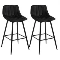 Woltu Barhocker (2 St), Designer Tresenhocker Bistrohocker mit Fußstütze