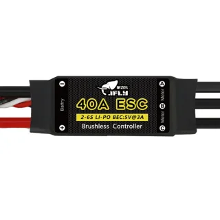 JFLY 40A Brushless ESC Speed Controller 2-6S Programmable BEC 5V/3A Compatible with PWM for RC Airplane