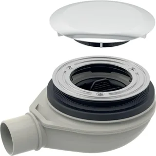 Geberit Duschwannenablauf d90 m. Ablaufdeckel Sperrwasserhöhe 30 mm d40 PP, 150582211 150582211