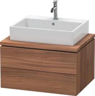 Duravit L-Cube Konsolenwaschtischunterbau wandhängend Nussbaum Matt 720x547x400 mm - LC581607979 LC581607979