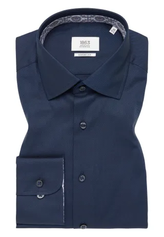 ETERNA - Hemd Twill Langarm navy - Gr. - 44/Langarm - 65cm