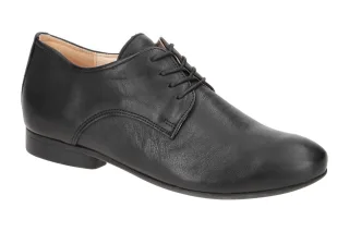 Think 000412 GUAD Damenschuhe Schwarz Echtleder Schn?r-Halbschuhe