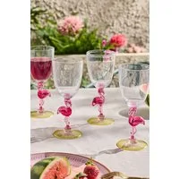 Next Weinglas Flamingo Picknick-Weingläser aus Polyacryl 4er-Set, 1-tlg., Polyacryl