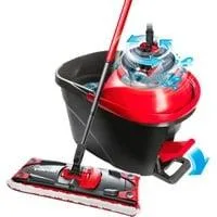 Wischer ULTRAMAX 2in1 TURBO Komplettset, Bodenwischer schwarz/rot