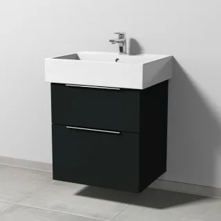 Sanipa 3way Waschtischunterbau zu Duravit Vero Air Waschtisch mit 2 Auszügen, Vulkan-Matt UP4331V