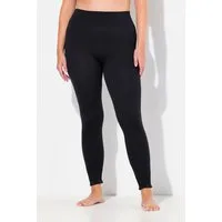 Ulla Popken Feinstrumpfhose Strumpf-Leggings Rippjersey breiter Bund