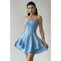 WOMAN VISION Minikleid Kleid mit dünnen Trägern