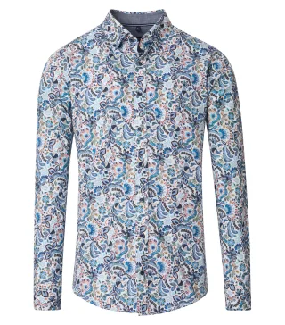 CASAMODA - Freizeithemd blau - Gr. - 5XL