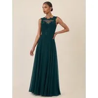 Apart Abendkleid mit floraler Spitze und fließendem Rock
