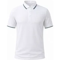 Allthemen Poloshirt Herren Elegantes Poloshirt Kurzarm mit Retro Kontrast Design