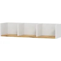 Vicco Bücherregal Tomy, Weiß/Goldkraft Eiche, 90 x 20 cm, 1-tlg.