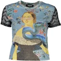 Desigual T-Shirt Damen Kurzarm T-Shirt Blau – Stylisches Design