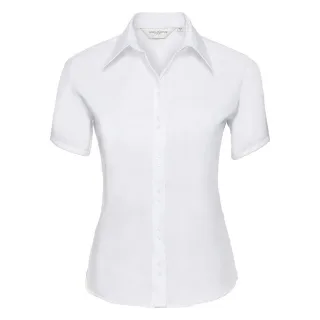 Russell Collection - "Ultimate" Hemd für Damen kurzärmlig (Weiß)