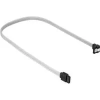 Sata III Kabel 90° sleeve weiß, 45 cm