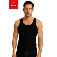 Fashionschmiede Unterhemd Herren Achselhemd 4er Pack Tanktop Feinripp 100% Baumwolle (Spar-Set, 4er-Pack) Feinripp Achselhemden im 4er Pack aus 100 % Baumwolle