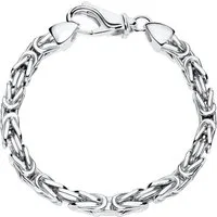 JEWLIX Königsarmband Breites rhodiniertes Königsarmband aus Silber 925 - 5,5mm KA0055-RH