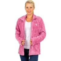 Reichstadt Fleecejacke Damen Regular Fit Flauschige Jacke Kuschelige 22RSW002 Extravagante Reißverschluss-Anhänger