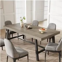 GarveeMore Esstisch 180 cm Großer rechteckiger Esstisch MDF-Tischplatte Holzoptik (1Tisch), Metallgestell Robust Multifunktionaler Esstisch für 6 bis 8 Personen