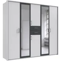 Wimex Kleiderschrank Diver Drehtürenschrank mit Spiegel, 180, 225 o. 270cm breit Bestseller Schlafzimmerschrank wahlweise 3 Innenausstattungen